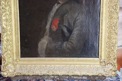 Portrait de gentilhomme en habit de taffetas,...