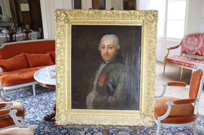 Portrait de gentilhomme en habit de taffetas,...