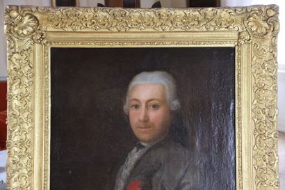 Portrait de gentilhomme en habit de taffetas,...