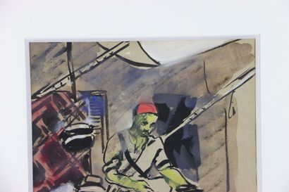 Yves BRAYER (1907-1990). Souvenir of Africa....