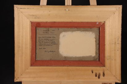 Heinz BALMER.(XXth) BOOTHAUS TWANN. Oil on...