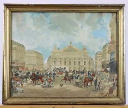 Edmond MORIN (1824-1882). Parade on the Place...