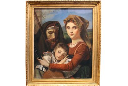École française du XIXème. Mère et son enfant...