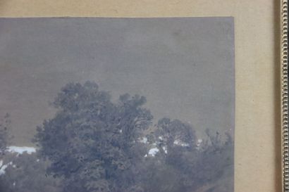 Michel BOUQUET (1807-1890). River scene....