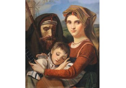École française du XIXème. Mère et son enfant...