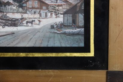 Swiss school of the 19th century. Mountain...