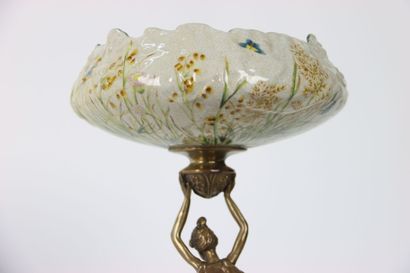 Porcelain and bronze bowl, the foot in the...