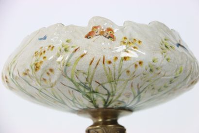 Porcelain and bronze bowl, the foot in the...