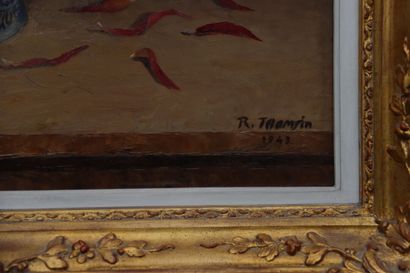 Raymond THOMSIN (1906). Still life representing...