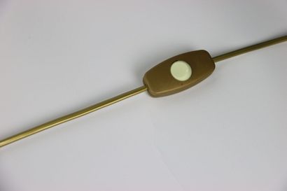 Lampe bouillotte en métal argenté à trois...