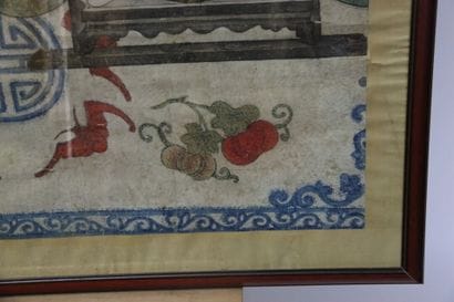 CHINA, Painting on silk. Ancestor painting...