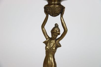 Porcelain and bronze bowl, the foot in the...