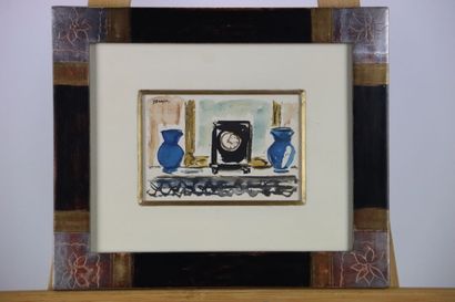 Yves BRAYER (1907-1990). Bollard clock on...