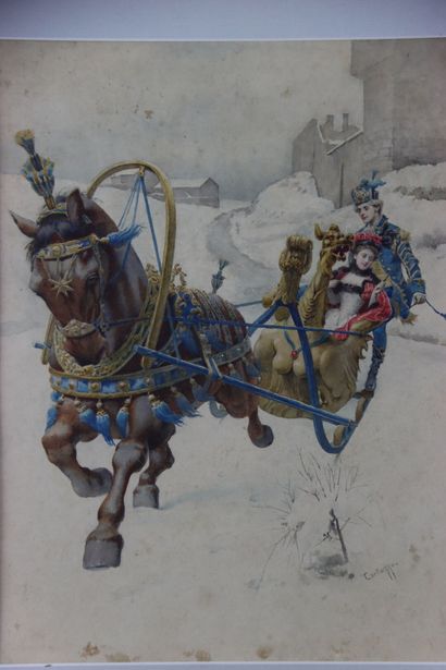 Oreste CORTAZZO (Rome 1836 - 1910). Ride...