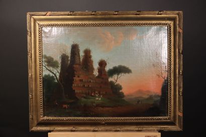 Bergers
École Italienne XIXe siècle, 