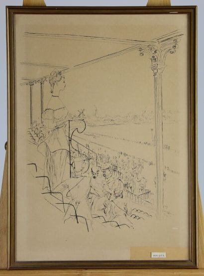 Léonard FOUJITA (1886-1968). Elegants at...