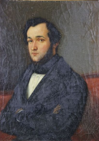 French school of the 19th century. Portrait...