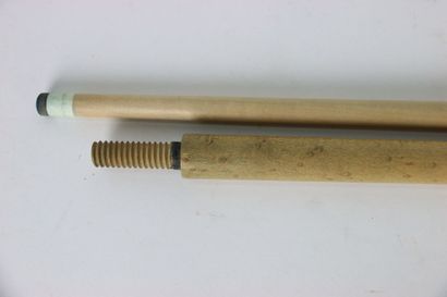 Pool cue with its two counter-measures. Case....