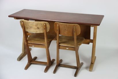 Casala desk in beech wood. 20th century work....