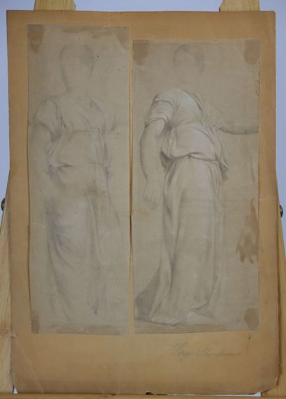 Hippolyte FLANDRIN (1809-1864). Study. Graphite...