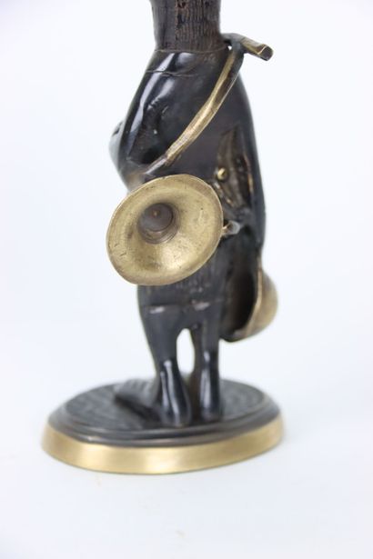 Pair of bronzes showing two stags holding...