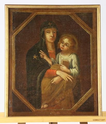 École du XVIIIe siècle. La Vierge de saint...