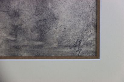 Adrien SCHULZ (1851-1931). River scene. Plumb...