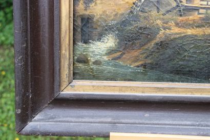 School of the XIXth century. Landscape of...