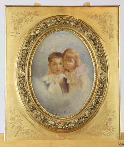 School of the XIXth century. Portrait of...