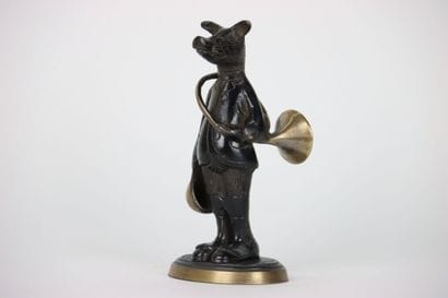 Bronze statuette representing a Boar and...