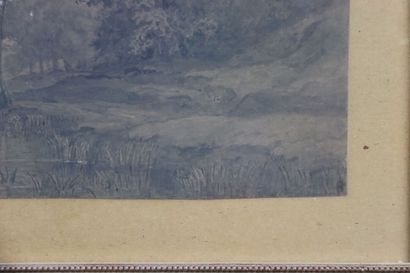 Michel BOUQUET (1807-1890). River scene....