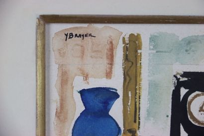 Yves BRAYER (1907-1990). Bollard clock on...
