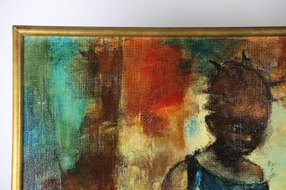 Roland HIBERT. Senegalese women. Oil on canvas....