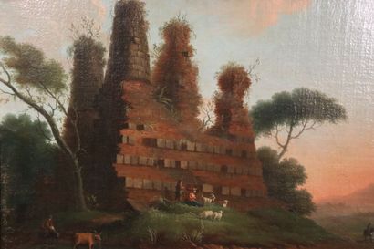 Bergers
École Italienne XIXe siècle, 
