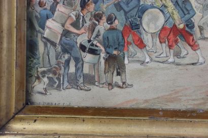 Edmond MORIN, Parade on the Place de la République....