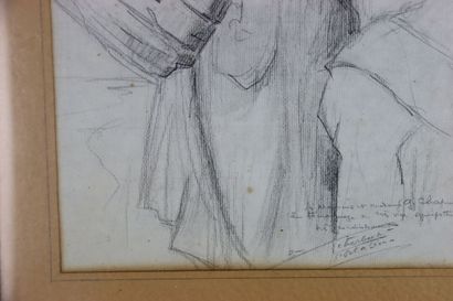 Jean SCHERBECK (1898-1989). Old woman and...