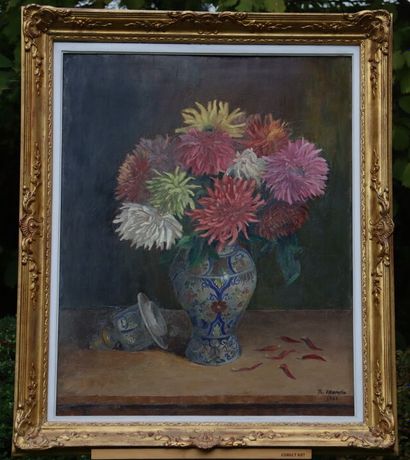 Raymond THOMSIN (1906). Still life representing...
