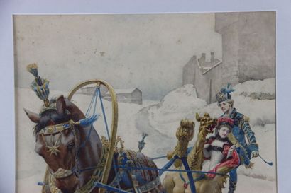 Oreste CORTAZZO (Rome 1836 - 1910). Ride...