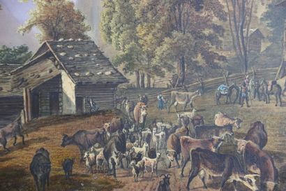 Johann Adam KLEIN (1792-1875). Vue d'un village...