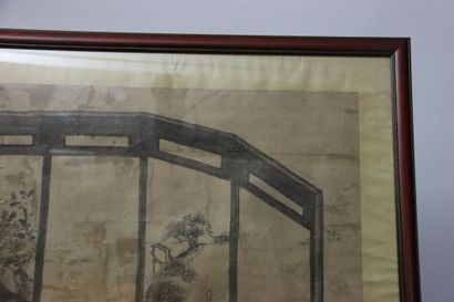 CHINA, Painting on silk. Ancestor painting...
