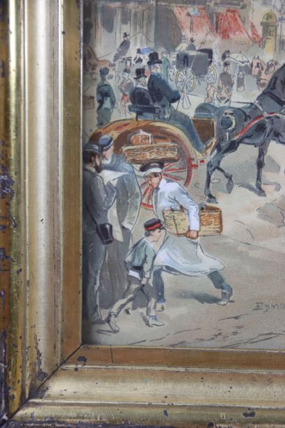 Edmond MORIN (1824-1882). Parade on the Place...
