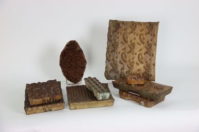 Ensemble de 9 plaques d'impression pour tissu...