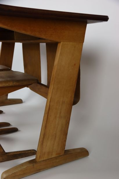 Casala desk in beech wood. 20th century work....