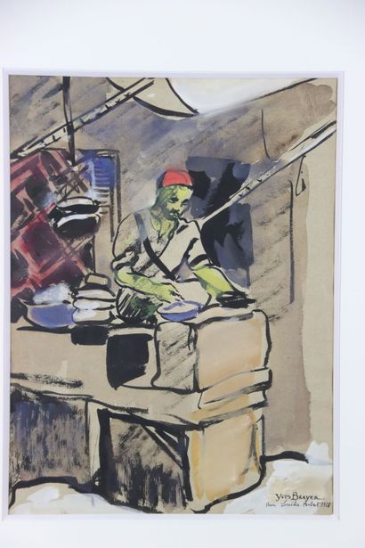 Yves BRAYER (1907-1990). Souvenir of Africa....