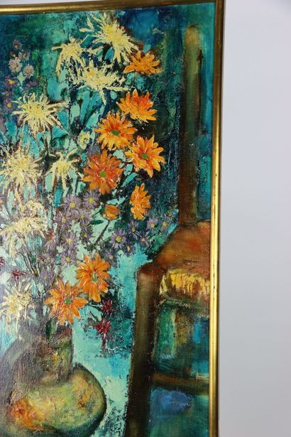 Roland HIBERT. The bouquet in the workshop....