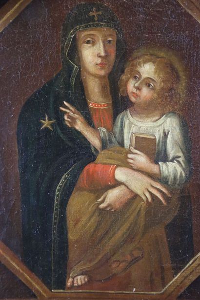 École du XVIIIe siècle. La Vierge de saint...