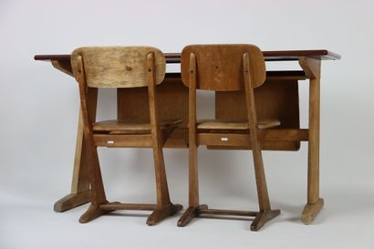 Casala desk in beech wood. 20th century work....