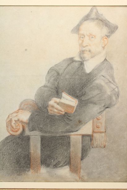 École italienne du XVIIème siècle. Portrait...