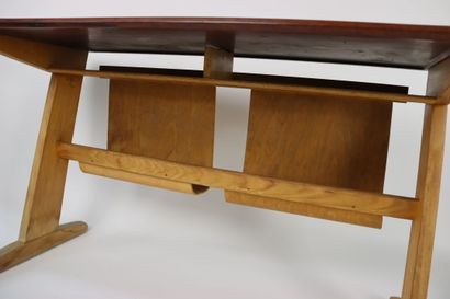 Casala desk in beech wood. 20th century work....
