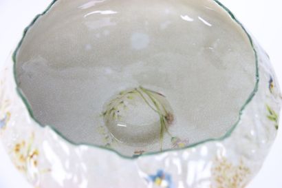 Porcelain and bronze bowl, the foot in the...